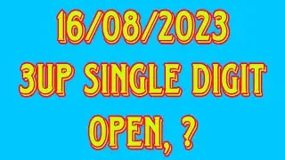 3up Single Digit Open 16/08/2023