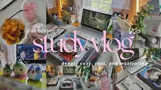 Cozy Study Day 🌿| notion + ncert's + spm classes + journals + clay kitty coloring  +lot more #study