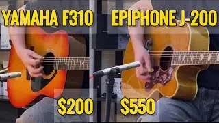 EPIPHONE J-200 EC STUDIO vs YAMAHA F310 CS | STRUMMING | SOUNDCHECK | NO EFFECT!