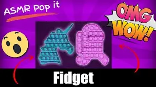 ASMR Pop it Fidget Toys / Jumbo Pop It ASMR // Rainbow Square and Circle