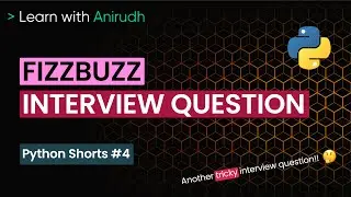 Python Interview Question | Python Shorts #4 | Learn with Anirudh