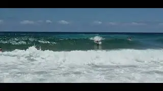 Shorebreak surfing fun at Mamoli Beach Camp, Mozambique #mamolibeachcamp #mozambique #surfing