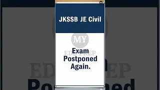 JKSSB JE Civil Exams Latest Update | My Edu Prep #jkssb #jkssb #jkssbjobs