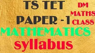 TSTET  PAPER -1 MATHS SYLLABUS