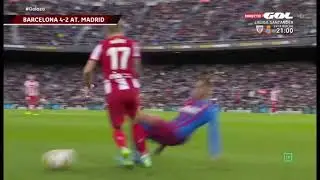 Ferran Torres disgusting tackle on Daniel Wass (Atleti) that resulted in a knee ligament sprain.