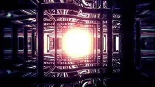 3d illustration of moving geometric tunnel