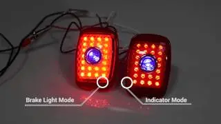 Blue Dot LED Truck Tail Light Lens