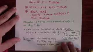Number Theory: structure of U(n) and story of cyclic groups, 9-18-21 part 2