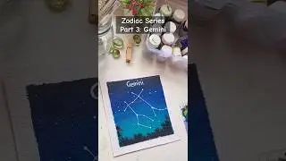 Night Sky Painting 🌃 #starrynight #starryskypainting  #acryliconpaper #zodiacseries #constellation