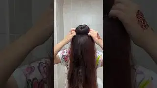 How to make a sock bun sock for a hair bun #hairbun #hairbunstyle #tutorial #hairtok