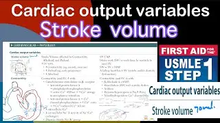 Cardiac output variables- Stroke volume in Hindi/Urdu by first aid for USMLE step 1