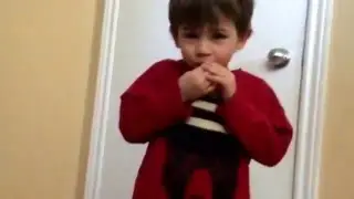Cute Little Boy Singing and dancing