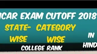 ICAR AIEEA-UG cut-off Analysis 2018