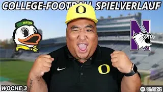 ASMR Gameplay: College Football &ndash; Oregon gegen Northwestern (Woche 3)