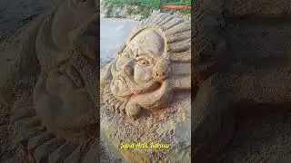 Sand arts at Tagore Beach, #karwar Part-1 | #beach #sandart #tourism #uttarakannada #attraction