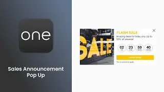 Sales Announcement Pop Up Tutorial | ONE App