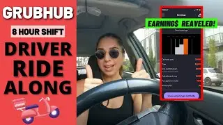 Grubhub Driver Ride Along Food Delivery | 8 Hour Shift |  EARNING$ REVEALED | Part 3
