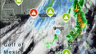 Thunderstorm St. Petersburg Tampa Bay Florida April 15, 2018 Strong Cold Front