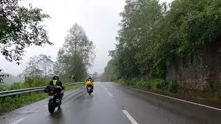 Riding while raining on Hill Road in Munnar, Kerala - 4