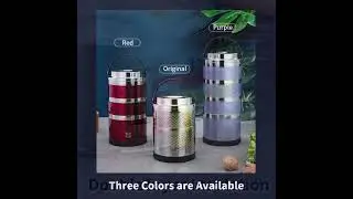Stainless steel 304 insulated food container - each layer has a separate lid. #stainlesssteel