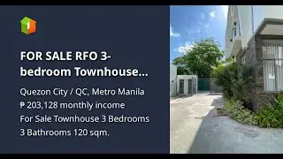 FOR SALE RFO 3-bedroom Townhouse Forby EDSA Munoz Townhouses (MetroSummit), Quezon City