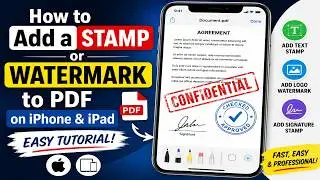 How to Add a Stamp or Watermark to PDF on iPhone & iPad – Easy Tutorial