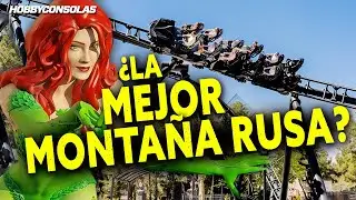 ¡Montamos en GOTHAM CITY ESCAPE, la BESTIAL montaña rusa de Batman!