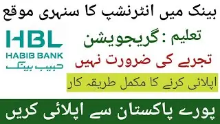 HBL Bank &ndash; Project Internship 2026 (Pakistan)