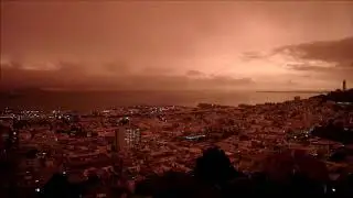 Time Lapse -  Orange Sky in San Francisco