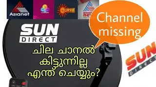 Sun direct channel missing|Factory default reset