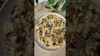 One-Pot Mushroom Rice: Easy & Tasty Recipe. Quick & Easy. #cooking #recipe #food #simpleandyummy