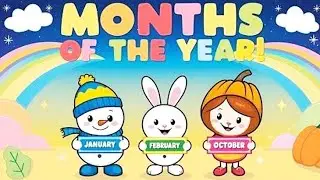 Months of the year , Names of the months ,3D animated video.