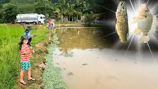 E ASSIM FOI A 1&ordf; PESCARIA COM AS NOVAS CARRETILHAS E VARAS DE PESCA DOS MANOS