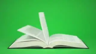 Blank Book Flipping Pages by Wind &ndash; Green Screen Animation