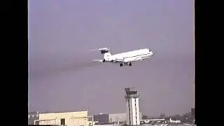 BAC One-Eleven Departure From BUR (With Gear Problem)