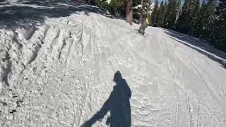 4.3.24 Jenny Films Rad falling down on his Buttocks Snakecreek Brighton Ski Resort Snowboarding