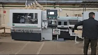 WEINIG POWERMAT 700 + WEINIG FEEDER // Poplar 70 x 25 mm 20 m/min // Com. Gorainvest, Bulgaria