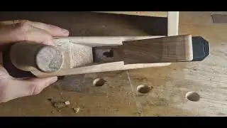 European style scrub plane,  Hand made with forged blade, english red oak and a white oak soul