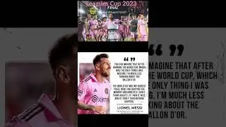 Messi-Warm up for Leagues Cup 2023 Finals - Interview Key Points Ballon d'or & timing for the Finals
