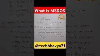 MS Dos क्या है || What is MsDos || #techbhavya21 #technology #shorts #msdos #nitishsir