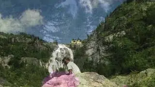4K Italy Toce waterfall music by Andrea Perugini CHOPIN - Improvviso n-3 op-51 & Polacca op-40 n-2