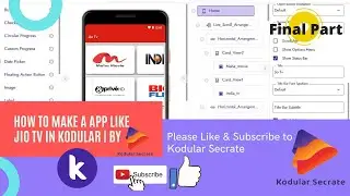 How to Make a App Like Jio tv / live tv in Kodular | Final Part | KodularSecrate