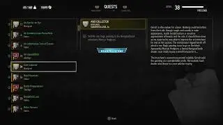 QUESTS: Avid Collector (Witcher 3 In-Game Lore Read Aloud)