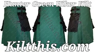 Interchangeable Hunter Green Hiker Utility Kilt by Kilt This