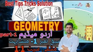 Lesson 1: Similarity (متشابہت) | Geometry Class 10 | Practice Set1.1 | Urdu Medium step by step soln