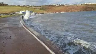 Storm ingrid visits broadsands,  south devon. 