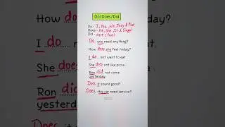 Do/Does/Did - Rules 👩&zwj;🏫 #english #education #grammar #englishtips