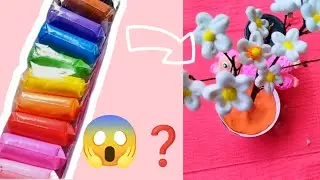 Diy clay craft idea. ✨Flower tree 🌷|