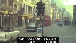 1960s Fleet Street, London, Colour Footage, Street Scene, Cars, Buses