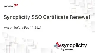 Syncplicity SSO Certificate renewal